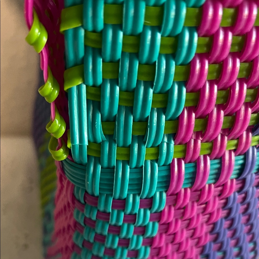 Source Unknown Multicolor Woven Tote - image 6